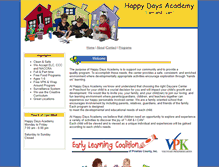 Tablet Screenshot of happydaysacademy.com